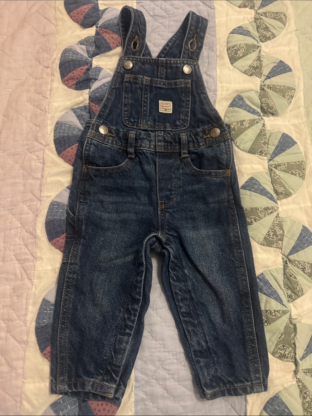 Old Navy Dark Blue Denim Kids Overalls